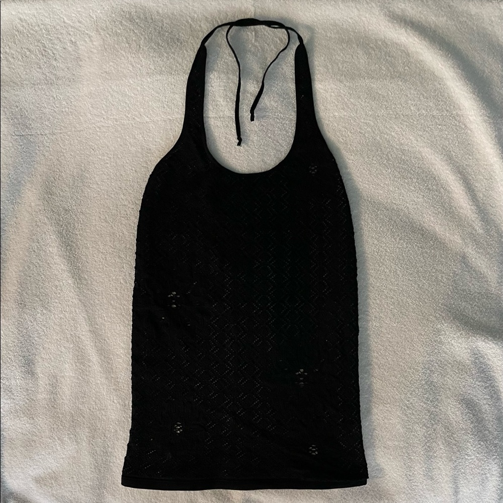 Free People Black Intimately Halter Top Size M/L